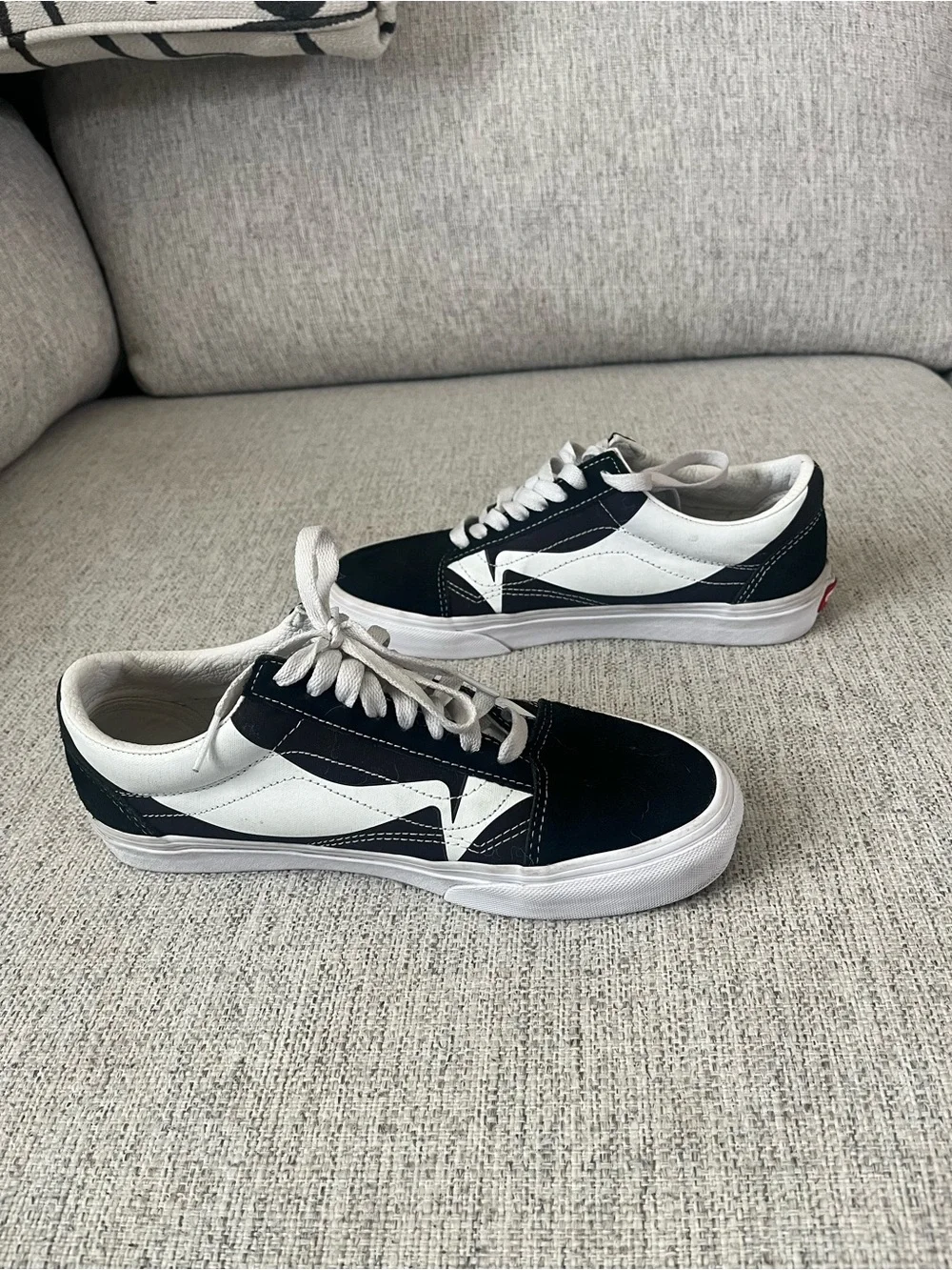 Vans Black & White Low-Top Skate Sneakers